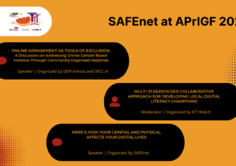 image show SAFEnet schedule at APrIGF 2022
