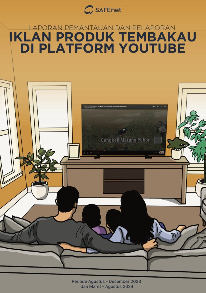 Sampul Laporan Pemantauan dan Pelaporan Iklan Produk Tembakau di Platform Youtube